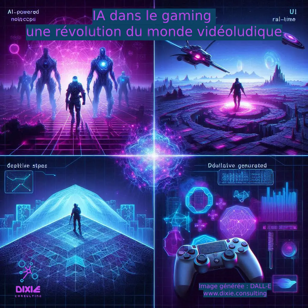 Représentation visuelle de l'IA intégrée dans un environnement de jeu vidéo