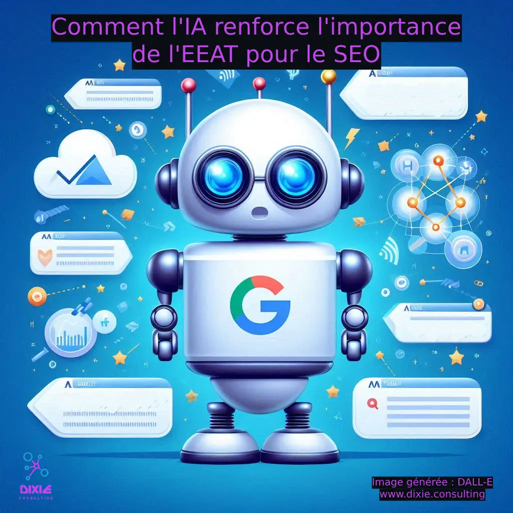 illustration du rôle de l'IA dans l'amélioration du score EEAT via Google