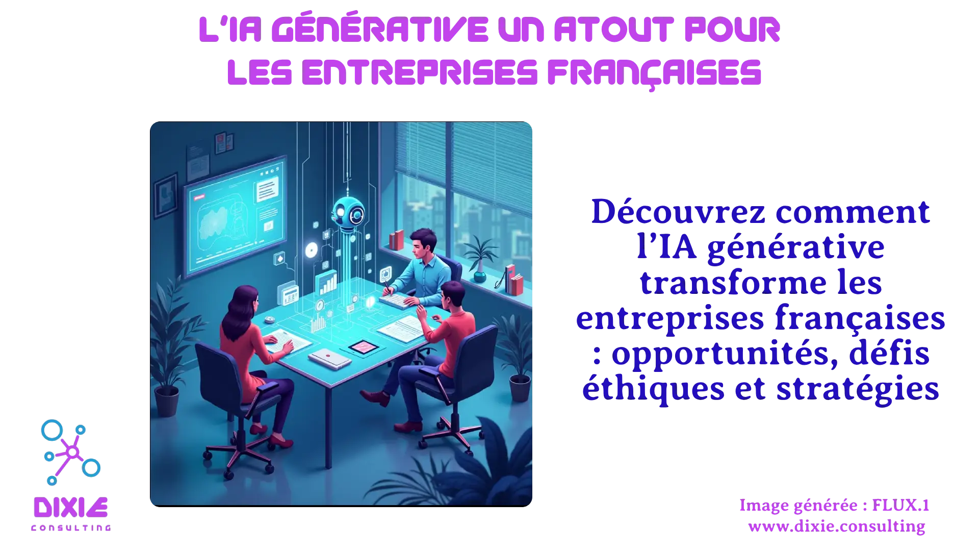 Illustration de l'IA générative comme levier de compétitivité pour les entreprises françaises.