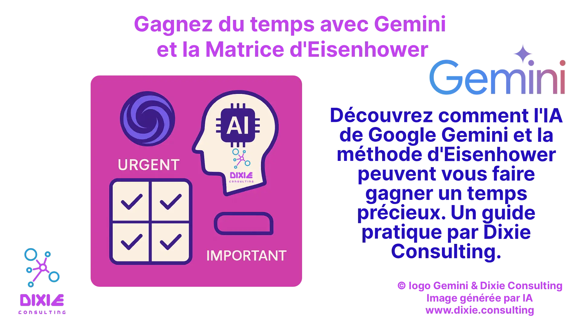 Gangez un temps de fou avec la Matrice d'Eisenhower et Google Gemini AI