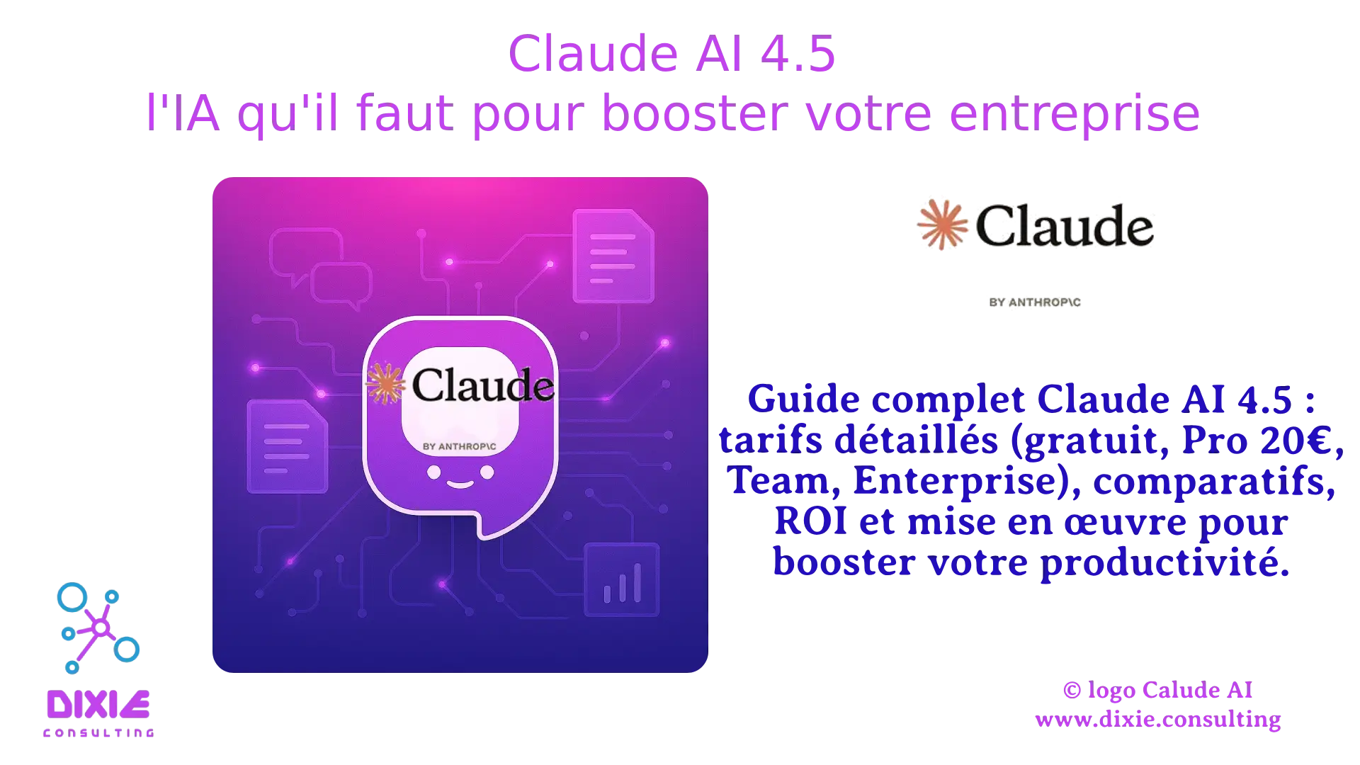 Claude 4.5 Sonnet le guide complet pour votre société par Dixie Consulting
