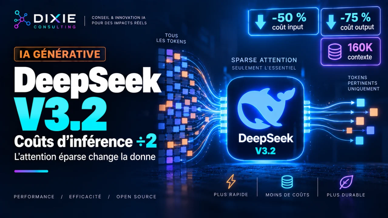 DeepSeek V3.2 : L'IA qui divise vos coûts d'inférence par 2