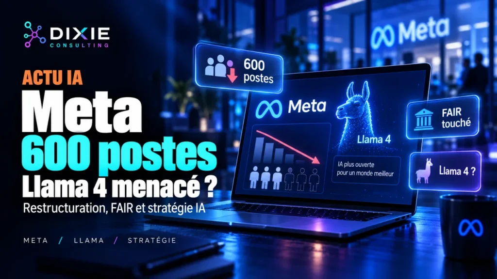 Meta supprime 600 postes IA : Llama 4 menacé ?