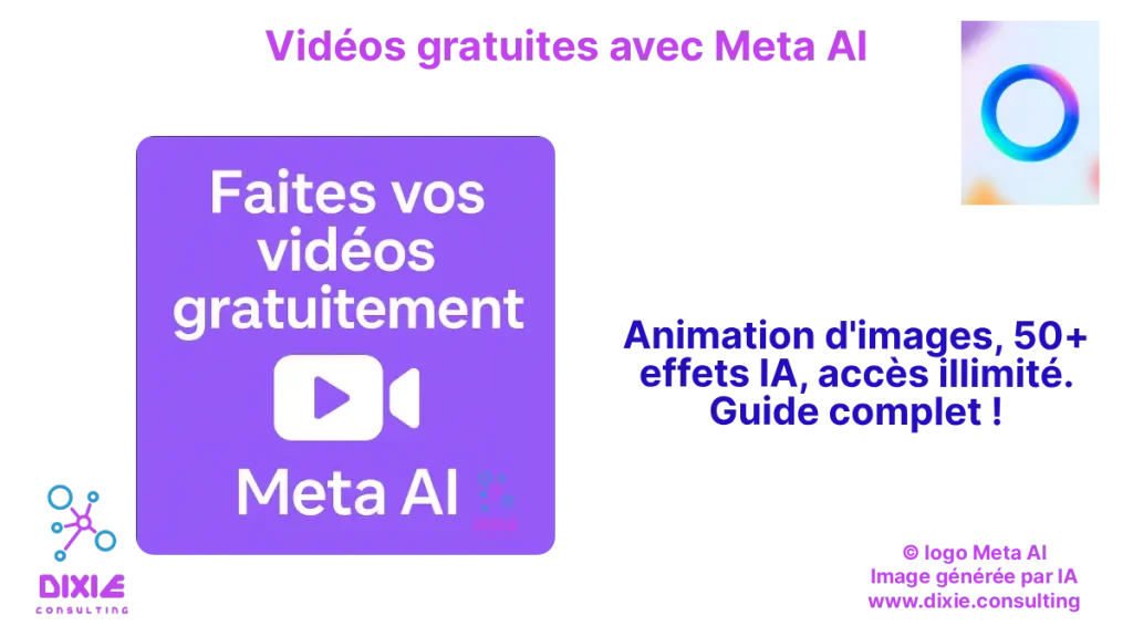 Vidéos gratuites réalisées par IA - Merci Meta AI