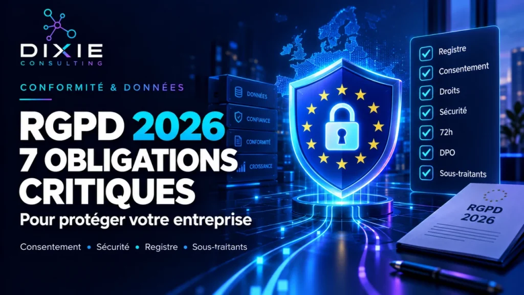 RGPD 2026 : 7 obligations critiques pour protéger votre entreprise