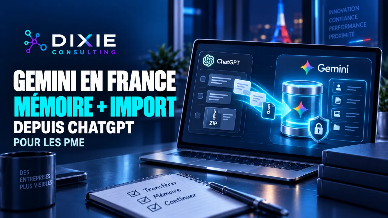 Gemini en France : mémoire et import ChatGPT pour les PME