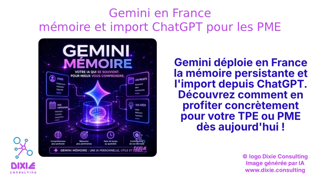 Enfin la mémoire dans Gemini est disponible en France