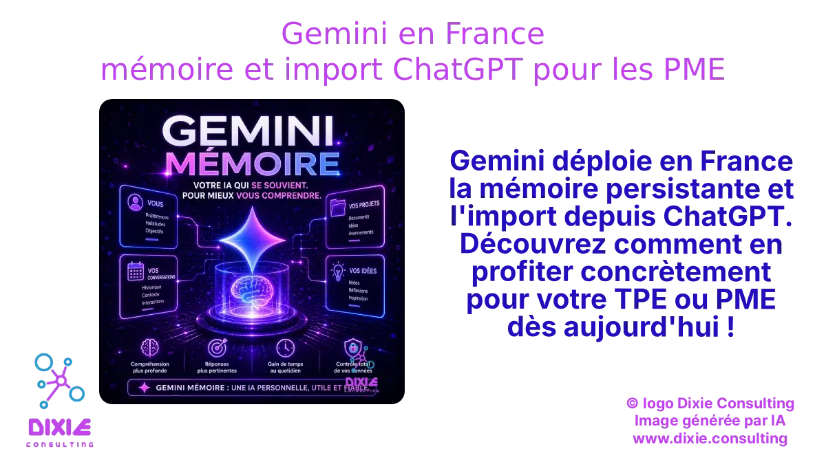 Enfin la mémoire dans Gemini est disponible en France