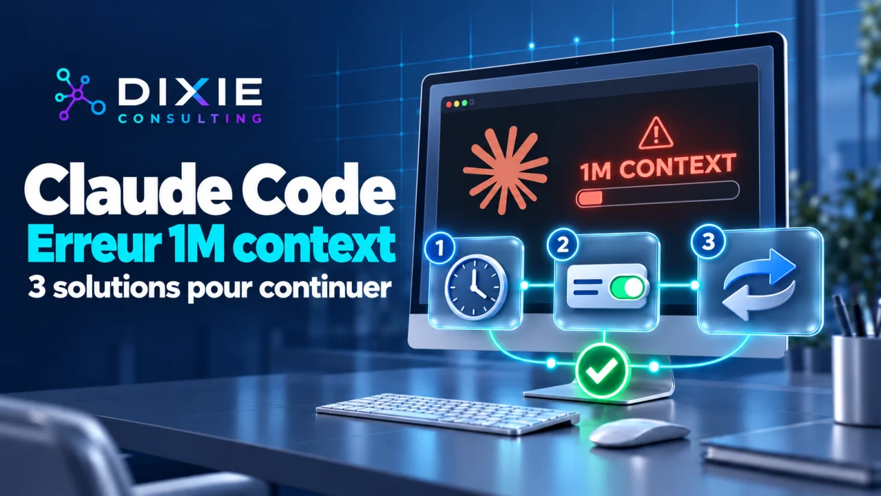 Claude Code : erreur 1M context et usage credits 3 solutions
