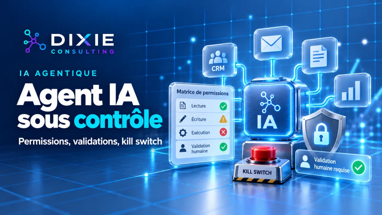 Jusqu’où laisser agir un agent IA ? La matrice de permissions, validations et kill switch pour PME