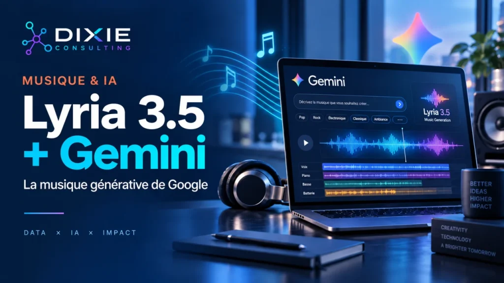 Lyria 3.5 dans Gemini : ce que change la nouvelle IA musicale de Google